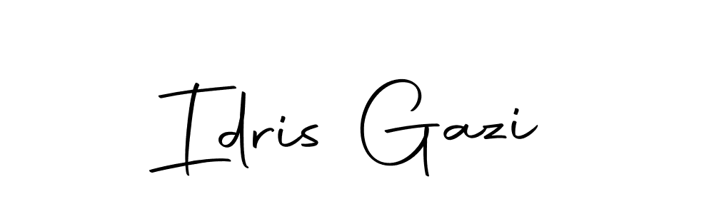 Make a beautiful signature design for name Idris Gazi. With this signature (Autography-DOLnW) style, you can create a handwritten signature for free. Idris Gazi signature style 10 images and pictures png