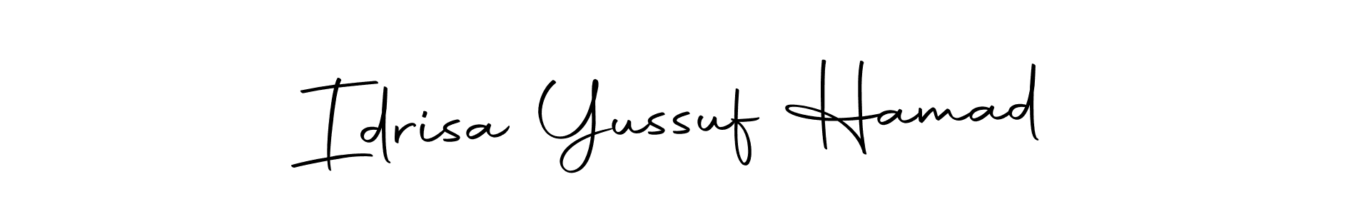 if you are searching for the best signature style for your name Idrisa Yussuf Hamad. so please give up your signature search. here we have designed multiple signature styles  using Autography-DOLnW. Idrisa Yussuf Hamad signature style 10 images and pictures png