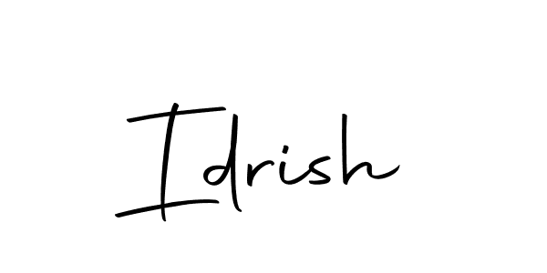 Create a beautiful signature design for name Idrish. With this signature (Autography-DOLnW) fonts, you can make a handwritten signature for free. Idrish signature style 10 images and pictures png