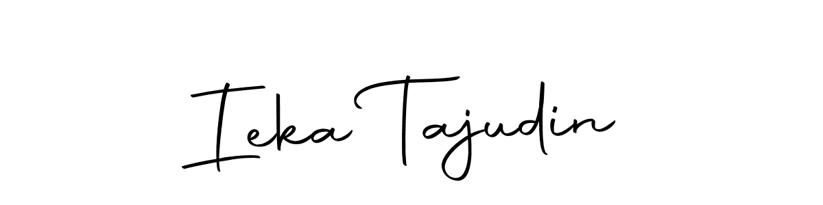 How to make Ieka Tajudin name signature. Use Autography-DOLnW style for creating short signs online. This is the latest handwritten sign. Ieka Tajudin signature style 10 images and pictures png