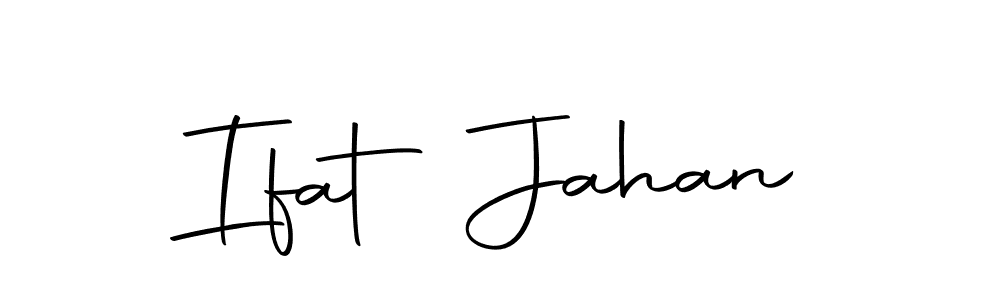 How to make Ifat Jahan name signature. Use Autography-DOLnW style for creating short signs online. This is the latest handwritten sign. Ifat Jahan signature style 10 images and pictures png