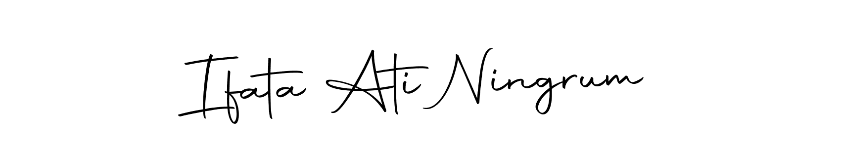 How to make Ifata Ati Ningrum name signature. Use Autography-DOLnW style for creating short signs online. This is the latest handwritten sign. Ifata Ati Ningrum signature style 10 images and pictures png