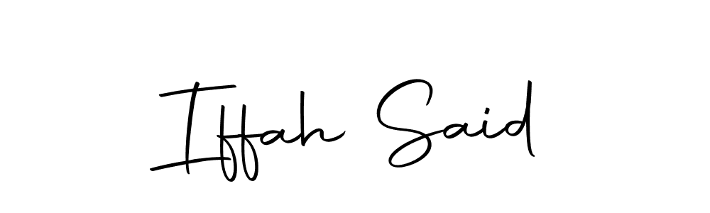 if you are searching for the best signature style for your name Iffah Said. so please give up your signature search. here we have designed multiple signature styles  using Autography-DOLnW. Iffah Said signature style 10 images and pictures png