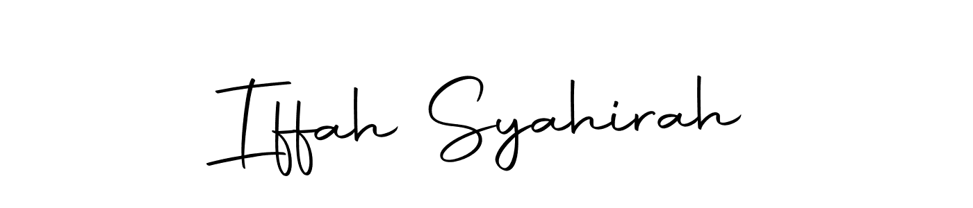 How to make Iffah Syahirah name signature. Use Autography-DOLnW style for creating short signs online. This is the latest handwritten sign. Iffah Syahirah signature style 10 images and pictures png