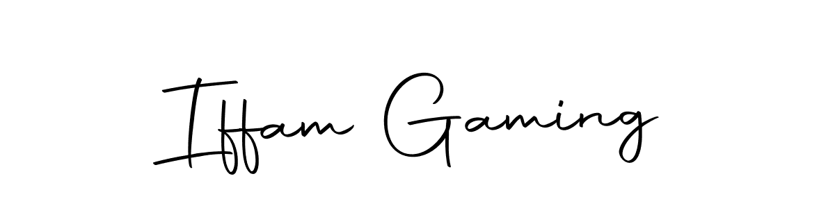 Design your own signature with our free online signature maker. With this signature software, you can create a handwritten (Autography-DOLnW) signature for name Iffam Gaming. Iffam Gaming signature style 10 images and pictures png