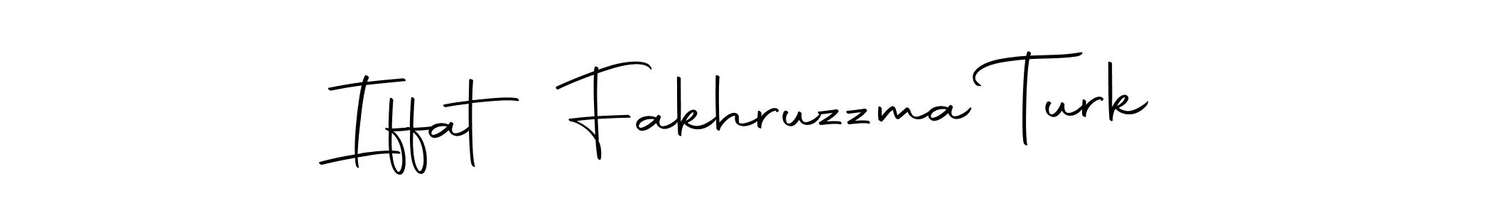 Design your own signature with our free online signature maker. With this signature software, you can create a handwritten (Autography-DOLnW) signature for name Iffat Fakhruzzma Turk. Iffat Fakhruzzma Turk signature style 10 images and pictures png