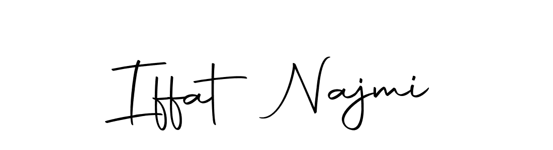 Design your own signature with our free online signature maker. With this signature software, you can create a handwritten (Autography-DOLnW) signature for name Iffat Najmi. Iffat Najmi signature style 10 images and pictures png