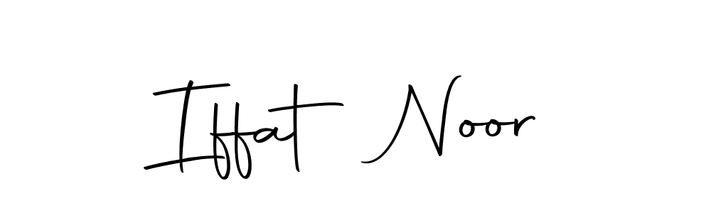 You should practise on your own different ways (Autography-DOLnW) to write your name (Iffat Noor) in signature. don't let someone else do it for you. Iffat Noor signature style 10 images and pictures png