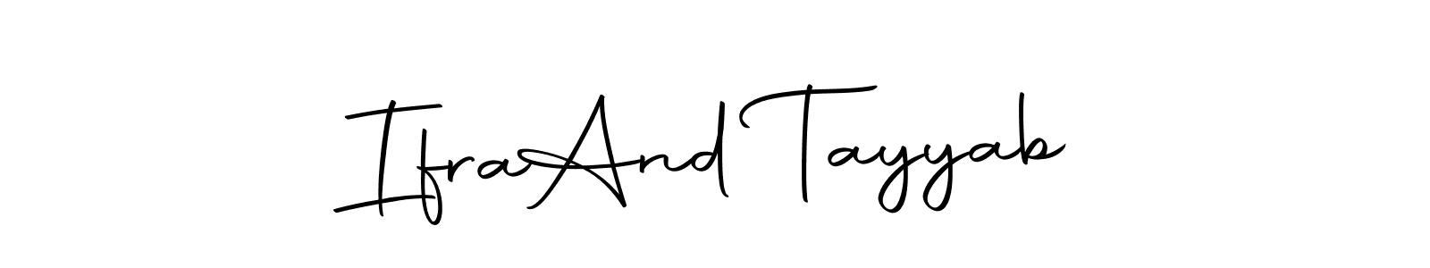 You should practise on your own different ways (Autography-DOLnW) to write your name (Ifra  And Tayyab) in signature. don't let someone else do it for you. Ifra  And Tayyab signature style 10 images and pictures png
