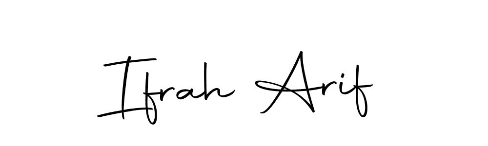 Make a beautiful signature design for name Ifrah Arif. Use this online signature maker to create a handwritten signature for free. Ifrah Arif signature style 10 images and pictures png