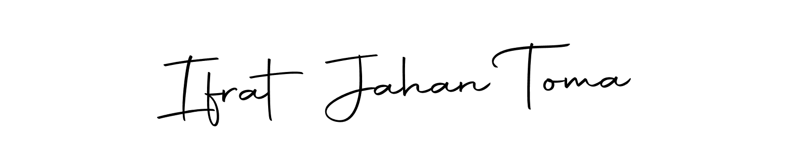 How to make Ifrat Jahan Toma name signature. Use Autography-DOLnW style for creating short signs online. This is the latest handwritten sign. Ifrat Jahan Toma signature style 10 images and pictures png