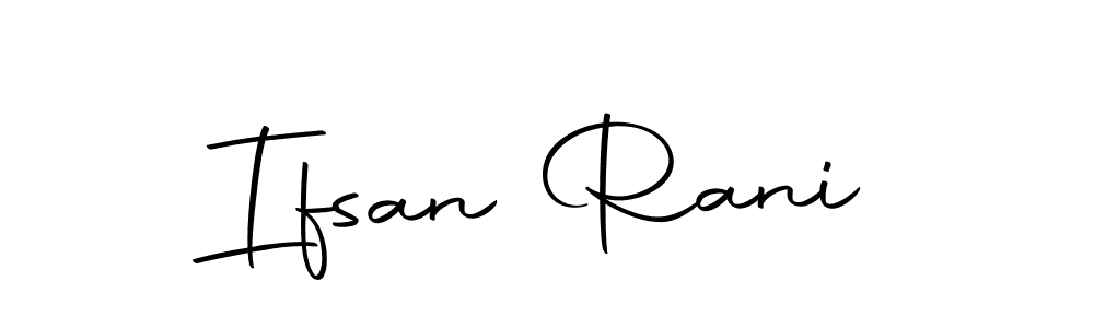 How to make Ifsan Rani name signature. Use Autography-DOLnW style for creating short signs online. This is the latest handwritten sign. Ifsan Rani signature style 10 images and pictures png