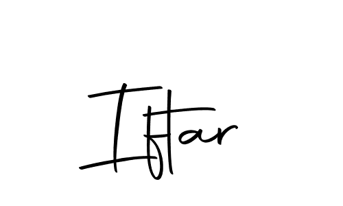 Design your own signature with our free online signature maker. With this signature software, you can create a handwritten (Autography-DOLnW) signature for name Iftar. Iftar signature style 10 images and pictures png