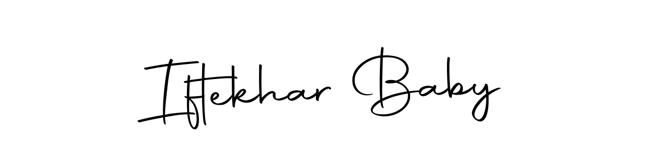 Create a beautiful signature design for name Iftekhar Baby. With this signature (Autography-DOLnW) fonts, you can make a handwritten signature for free. Iftekhar Baby signature style 10 images and pictures png