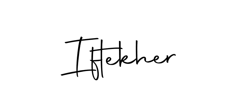 Create a beautiful signature design for name Iftekher. With this signature (Autography-DOLnW) fonts, you can make a handwritten signature for free. Iftekher signature style 10 images and pictures png