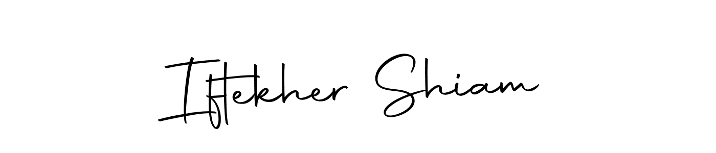 How to make Iftekher Shiam name signature. Use Autography-DOLnW style for creating short signs online. This is the latest handwritten sign. Iftekher Shiam signature style 10 images and pictures png