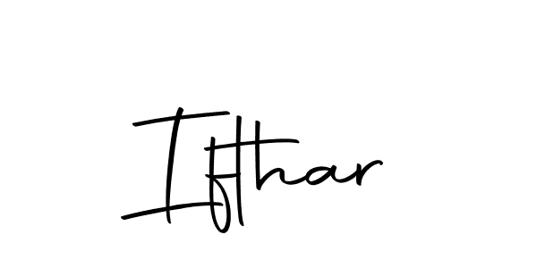 Create a beautiful signature design for name Ifthar. With this signature (Autography-DOLnW) fonts, you can make a handwritten signature for free. Ifthar signature style 10 images and pictures png