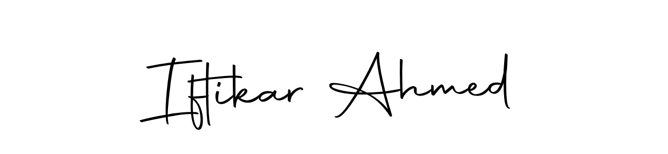 Design your own signature with our free online signature maker. With this signature software, you can create a handwritten (Autography-DOLnW) signature for name Iftikar Ahmed. Iftikar Ahmed signature style 10 images and pictures png