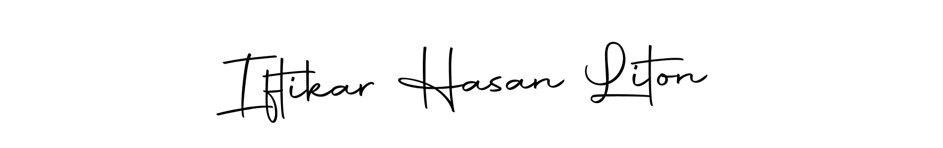 This is the best signature style for the Iftikar Hasan Liton name. Also you like these signature font (Autography-DOLnW). Mix name signature. Iftikar Hasan Liton signature style 10 images and pictures png