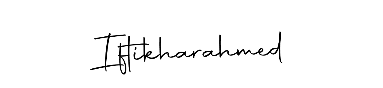 Use a signature maker to create a handwritten signature online. With this signature software, you can design (Autography-DOLnW) your own signature for name Iftikharahmed. Iftikharahmed signature style 10 images and pictures png