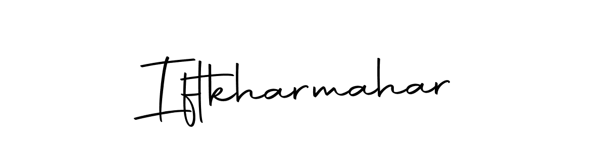 Also we have Iftkharmahar name is the best signature style. Create professional handwritten signature collection using Autography-DOLnW autograph style. Iftkharmahar signature style 10 images and pictures png