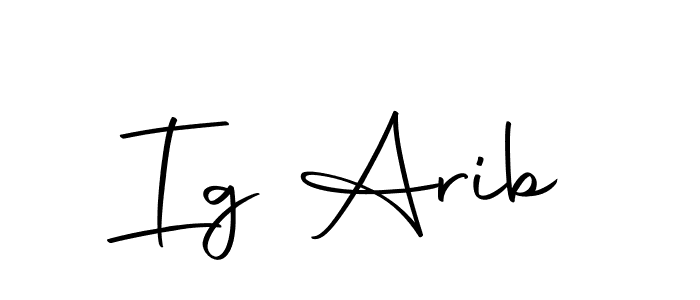 Design your own signature with our free online signature maker. With this signature software, you can create a handwritten (Autography-DOLnW) signature for name Ig Arib. Ig Arib signature style 10 images and pictures png