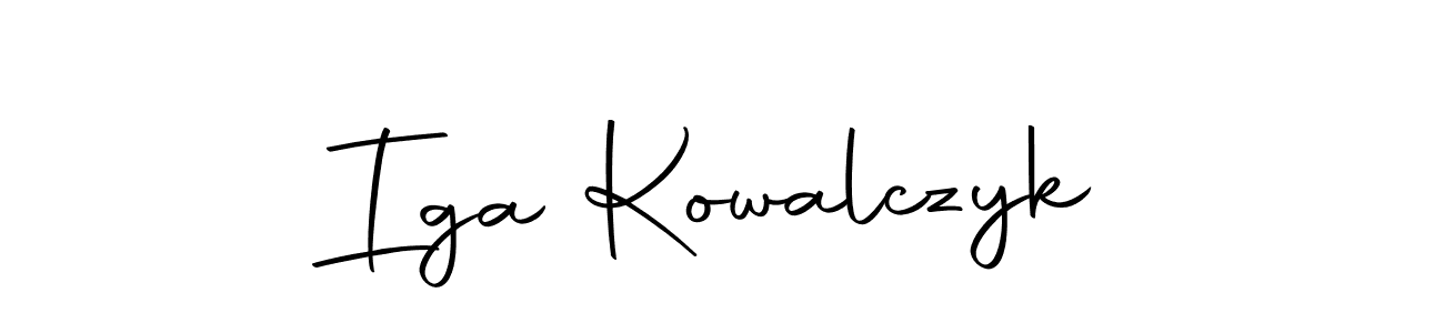 You should practise on your own different ways (Autography-DOLnW) to write your name (Iga Kowalczyk) in signature. don't let someone else do it for you. Iga Kowalczyk signature style 10 images and pictures png