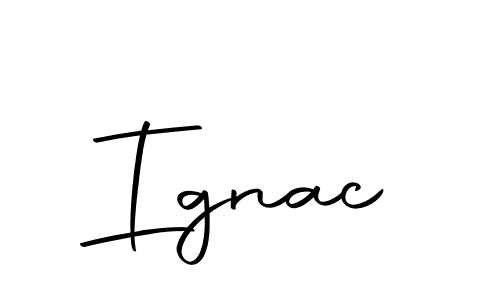 Make a beautiful signature design for name Ignac. With this signature (Autography-DOLnW) style, you can create a handwritten signature for free. Ignac signature style 10 images and pictures png