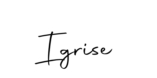 You should practise on your own different ways (Autography-DOLnW) to write your name (Igrise) in signature. don't let someone else do it for you. Igrise signature style 10 images and pictures png