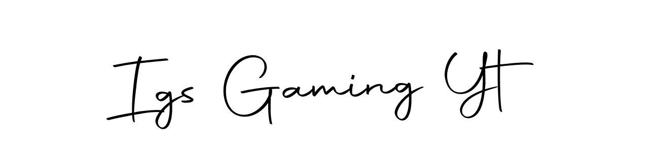 Create a beautiful signature design for name Igs Gaming Yt. With this signature (Autography-DOLnW) fonts, you can make a handwritten signature for free. Igs Gaming Yt signature style 10 images and pictures png