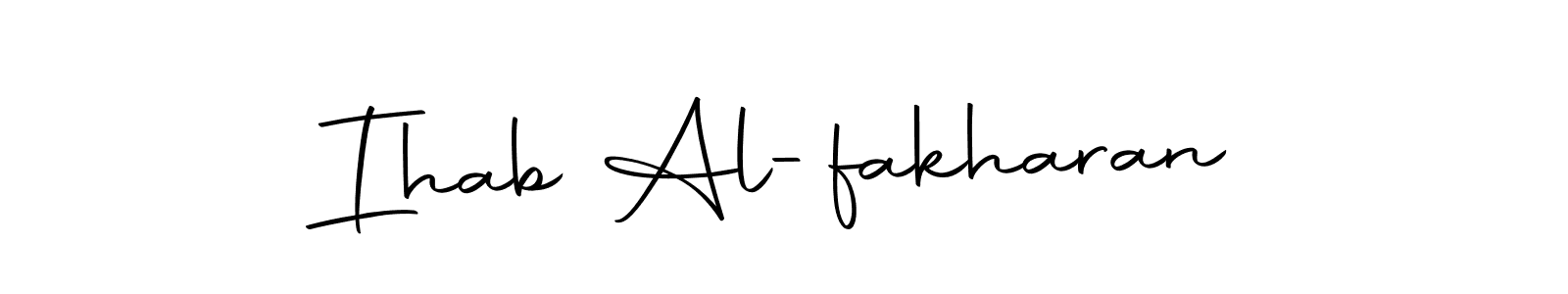 Make a beautiful signature design for name Ihab Al-fakharan. With this signature (Autography-DOLnW) style, you can create a handwritten signature for free. Ihab Al-fakharan signature style 10 images and pictures png