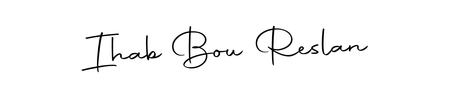 Make a short Ihab Bou Reslan signature style. Manage your documents anywhere anytime using Autography-DOLnW. Create and add eSignatures, submit forms, share and send files easily. Ihab Bou Reslan signature style 10 images and pictures png