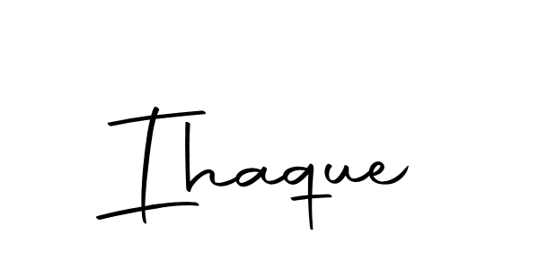 Ihaque stylish signature style. Best Handwritten Sign (Autography-DOLnW) for my name. Handwritten Signature Collection Ideas for my name Ihaque. Ihaque signature style 10 images and pictures png