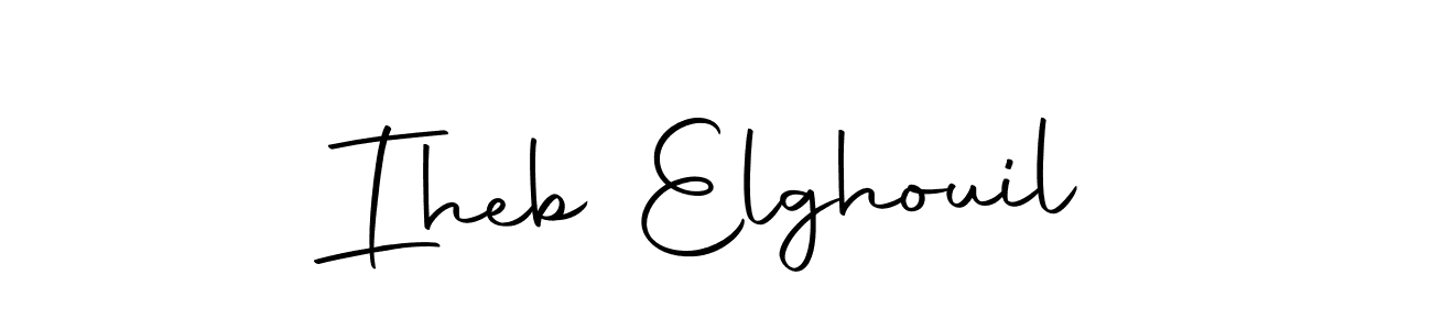 You should practise on your own different ways (Autography-DOLnW) to write your name (Iheb Elghouil) in signature. don't let someone else do it for you. Iheb Elghouil signature style 10 images and pictures png