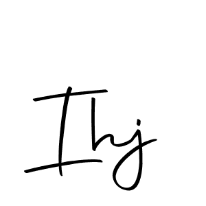 Similarly Autography-DOLnW is the best handwritten signature design. Signature creator online .You can use it as an online autograph creator for name Ihj. Ihj signature style 10 images and pictures png