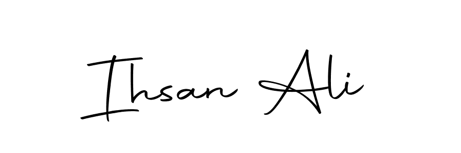 You should practise on your own different ways (Autography-DOLnW) to write your name (Ihsan Ali) in signature. don't let someone else do it for you. Ihsan Ali signature style 10 images and pictures png