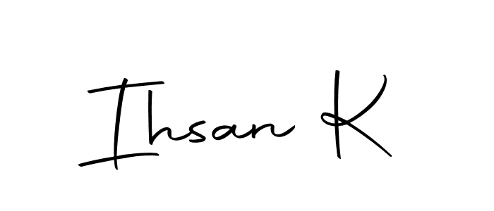 Design your own signature with our free online signature maker. With this signature software, you can create a handwritten (Autography-DOLnW) signature for name Ihsan K. Ihsan K signature style 10 images and pictures png