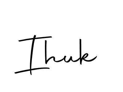 How to make Ihuk signature? Autography-DOLnW is a professional autograph style. Create handwritten signature for Ihuk name. Ihuk signature style 10 images and pictures png