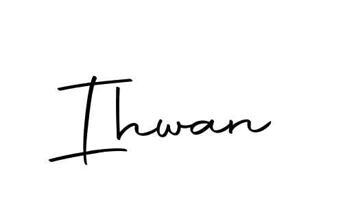 Use a signature maker to create a handwritten signature online. With this signature software, you can design (Autography-DOLnW) your own signature for name Ihwan. Ihwan signature style 10 images and pictures png