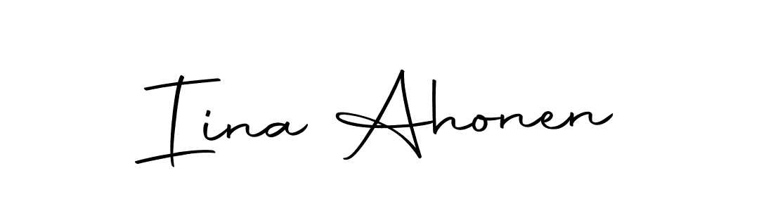 Design your own signature with our free online signature maker. With this signature software, you can create a handwritten (Autography-DOLnW) signature for name Iina Ahonen. Iina Ahonen signature style 10 images and pictures png