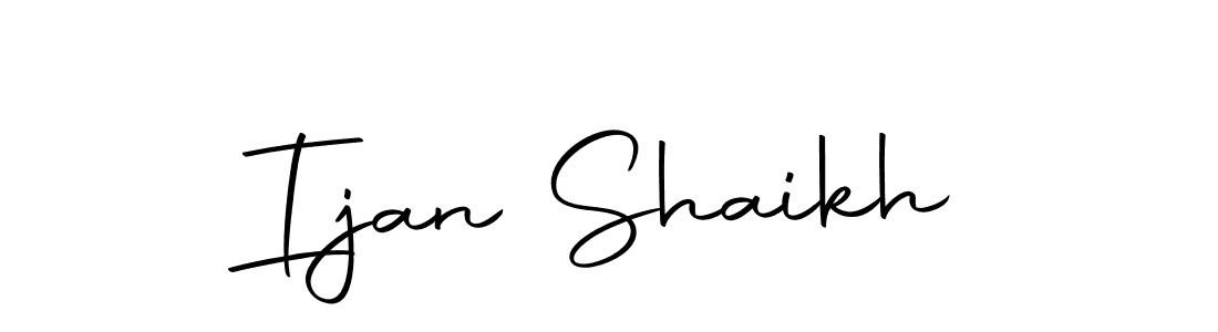 How to make Ijan Shaikh name signature. Use Autography-DOLnW style for creating short signs online. This is the latest handwritten sign. Ijan Shaikh signature style 10 images and pictures png