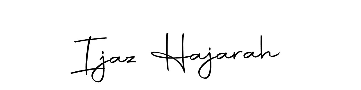 How to make Ijaz Hajarah name signature. Use Autography-DOLnW style for creating short signs online. This is the latest handwritten sign. Ijaz Hajarah signature style 10 images and pictures png