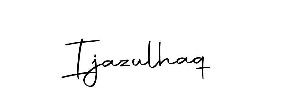 Use a signature maker to create a handwritten signature online. With this signature software, you can design (Autography-DOLnW) your own signature for name Ijazulhaq. Ijazulhaq signature style 10 images and pictures png