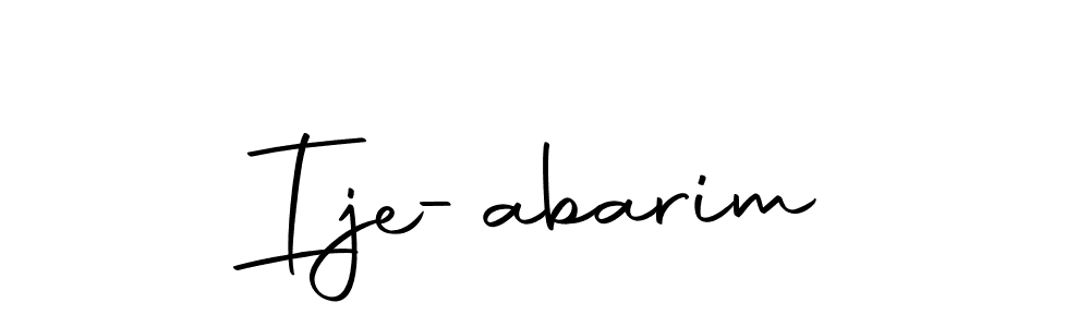 Create a beautiful signature design for name Ije-abarim. With this signature (Autography-DOLnW) fonts, you can make a handwritten signature for free. Ije-abarim signature style 10 images and pictures png