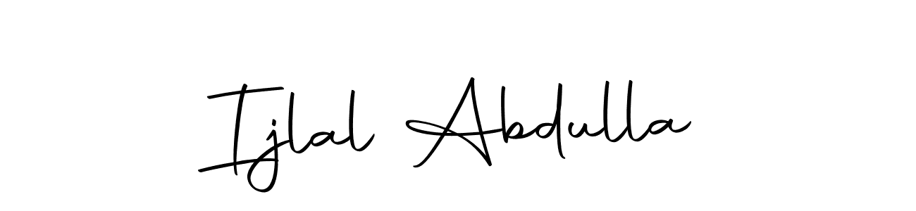 How to make Ijlal Abdulla name signature. Use Autography-DOLnW style for creating short signs online. This is the latest handwritten sign. Ijlal Abdulla signature style 10 images and pictures png