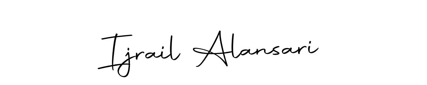 Autography-DOLnW is a professional signature style that is perfect for those who want to add a touch of class to their signature. It is also a great choice for those who want to make their signature more unique. Get Ijrail Alansari name to fancy signature for free. Ijrail Alansari signature style 10 images and pictures png