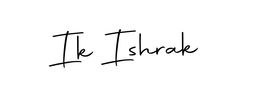 Design your own signature with our free online signature maker. With this signature software, you can create a handwritten (Autography-DOLnW) signature for name Ik Ishrak. Ik Ishrak signature style 10 images and pictures png