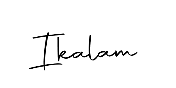 You should practise on your own different ways (Autography-DOLnW) to write your name (Ikalam) in signature. don't let someone else do it for you. Ikalam signature style 10 images and pictures png