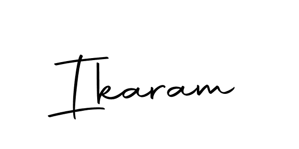 Create a beautiful signature design for name Ikaram. With this signature (Autography-DOLnW) fonts, you can make a handwritten signature for free. Ikaram signature style 10 images and pictures png