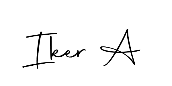 Use a signature maker to create a handwritten signature online. With this signature software, you can design (Autography-DOLnW) your own signature for name Iker A. Iker A signature style 10 images and pictures png
